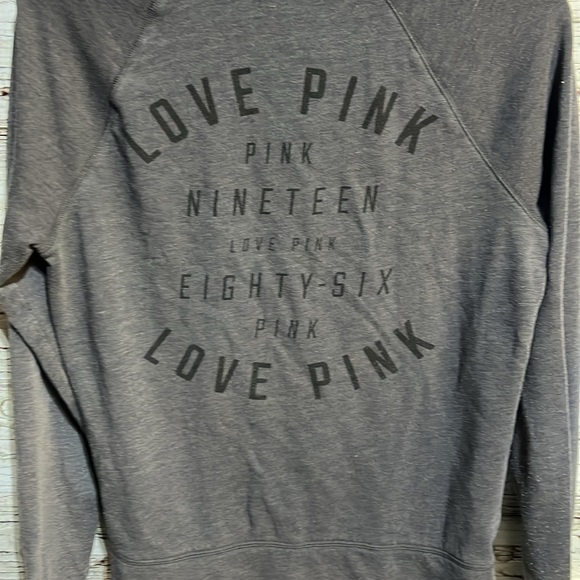 PINK Victorias Secret gray zip up hoodie size XS - Picture 7 of 7